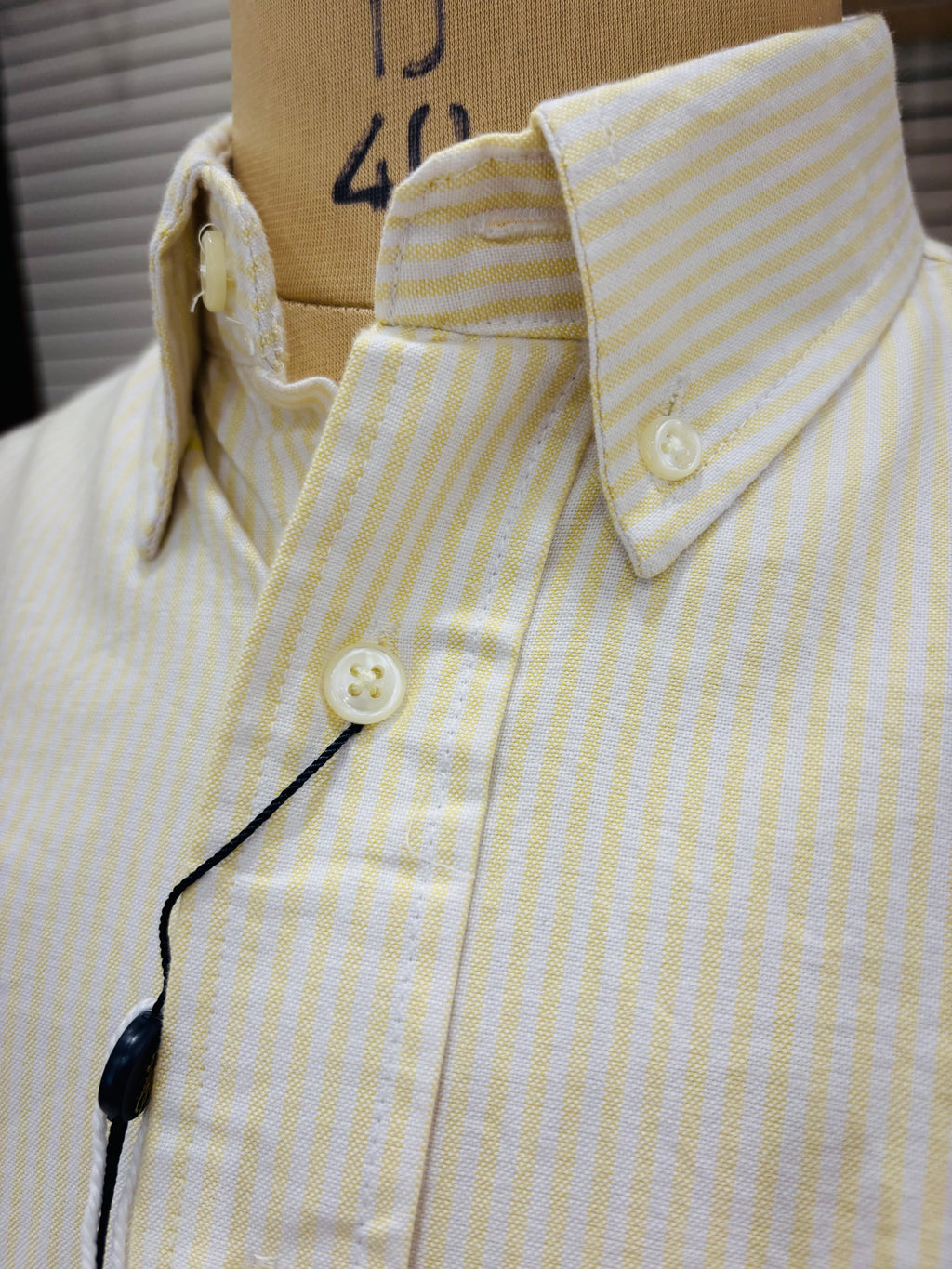 Men’s Pastel Yellow Pinstripe Shirt - view 5
