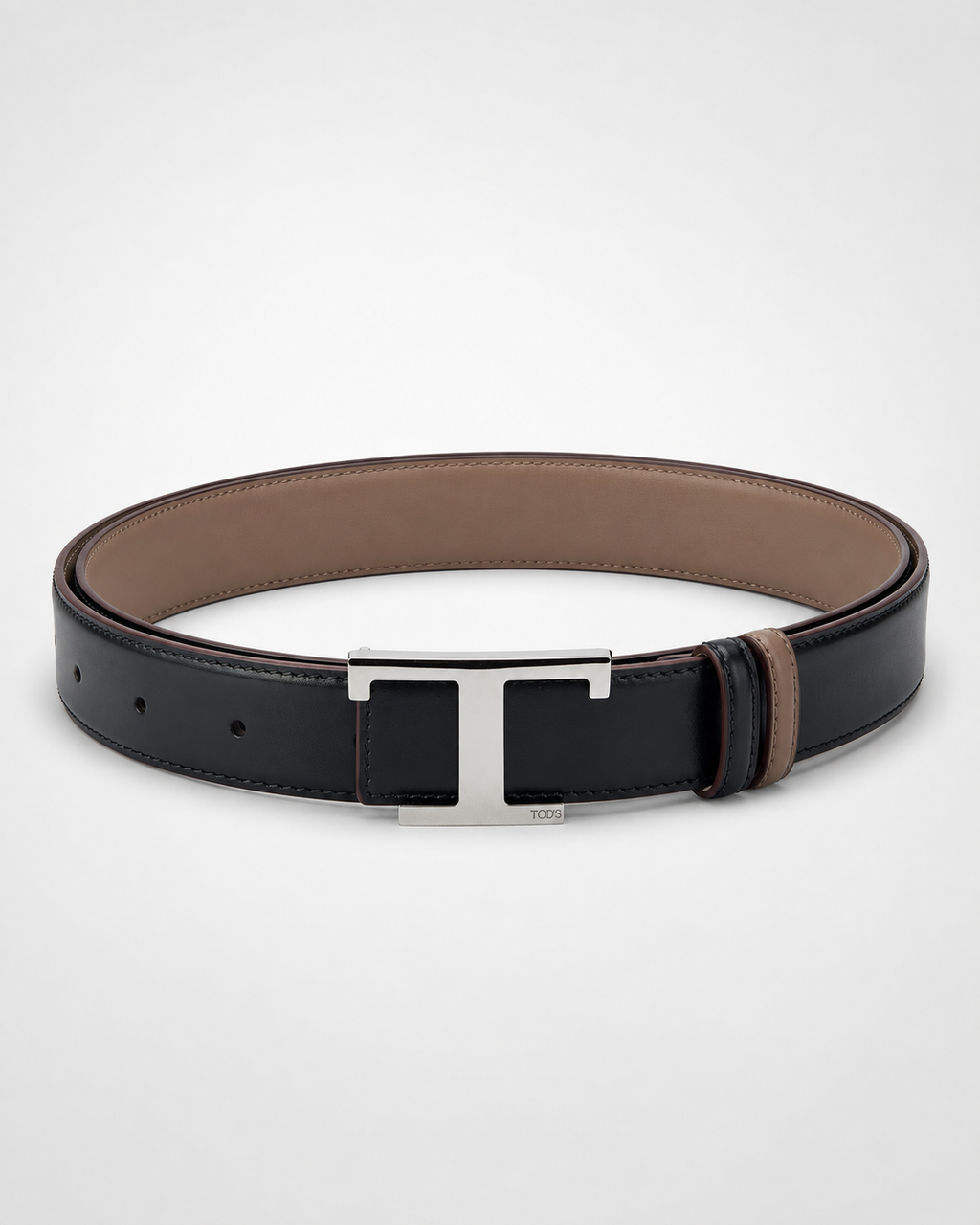 Black and Brown Reversible T-Buckle Belt - view 3