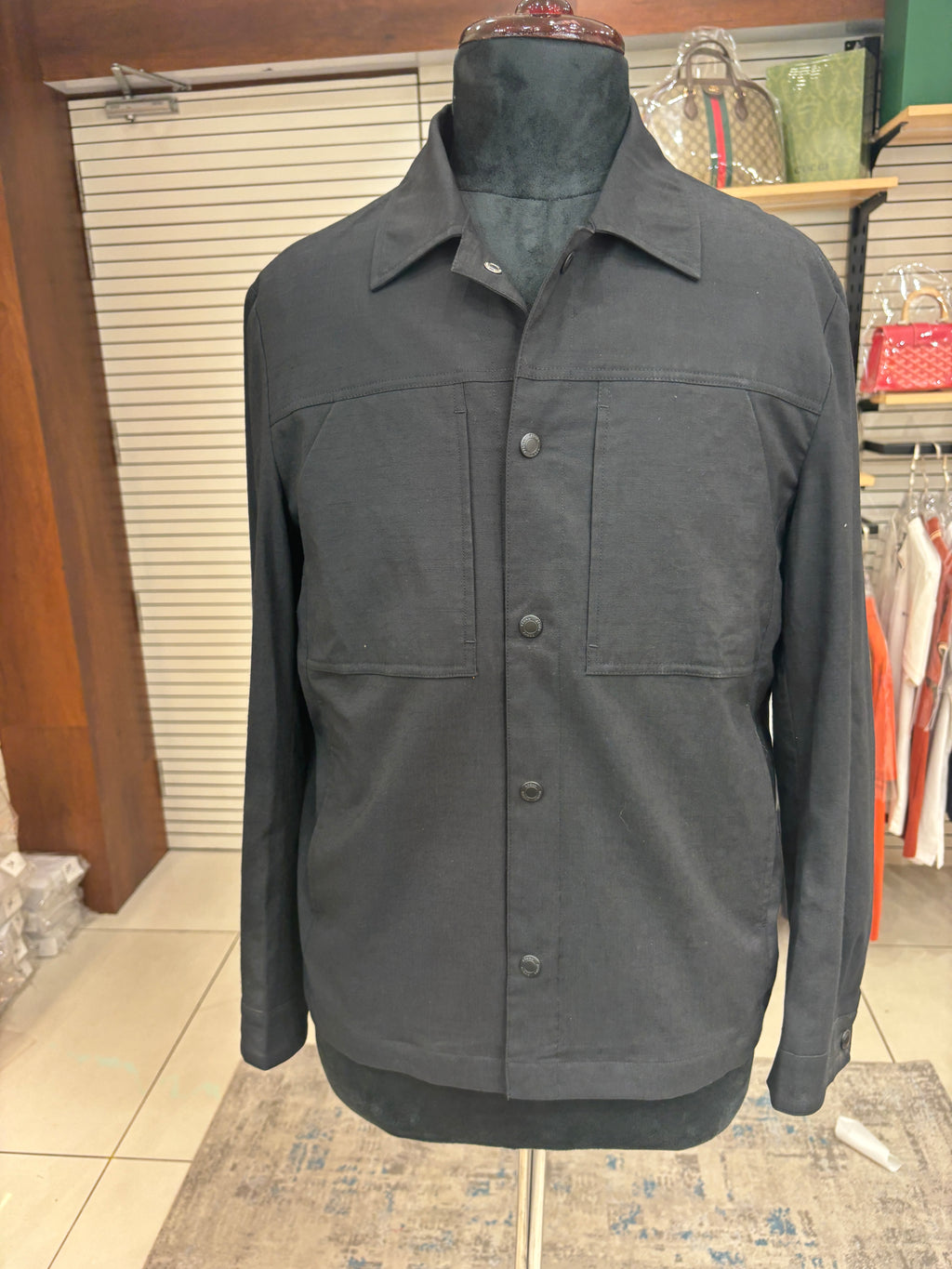 Black Two-Pocket Overshirt - view 3