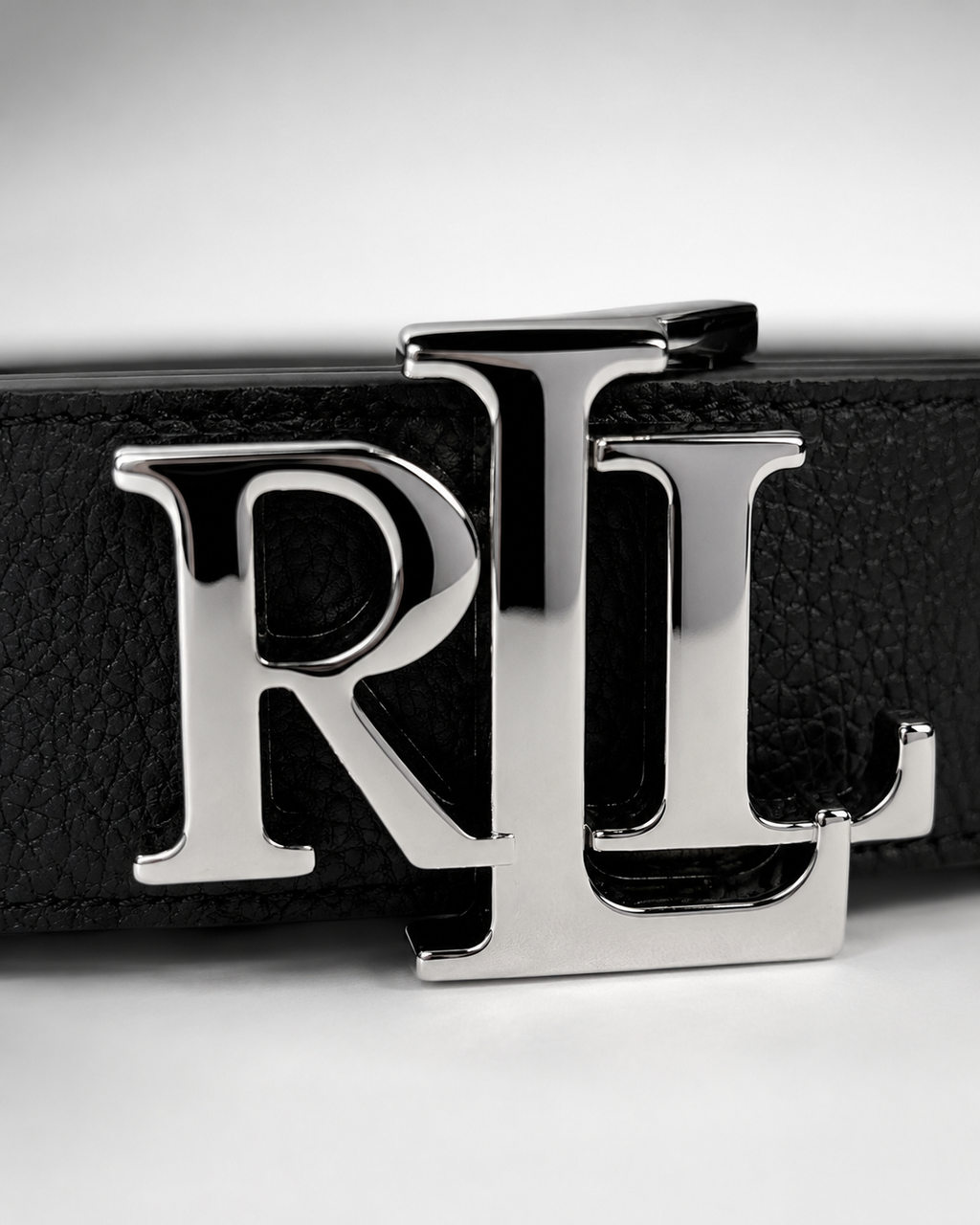 Black and Blue Reversible Silver-Tone Logo Buckle Belt - view 2