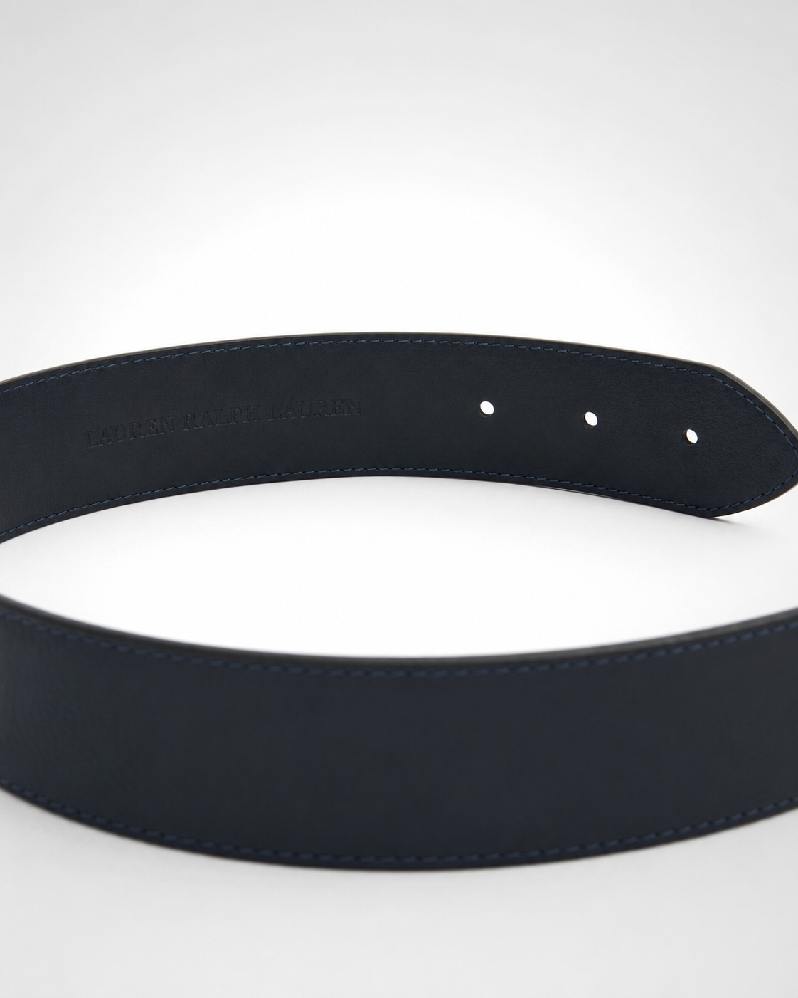 Black and Blue Reversible Silver-Tone Logo Buckle Belt - view 4