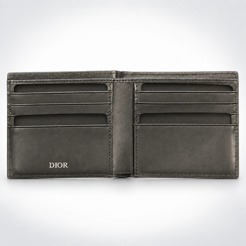 Metallic Pewter Monogram Bifold Wallet - view 2