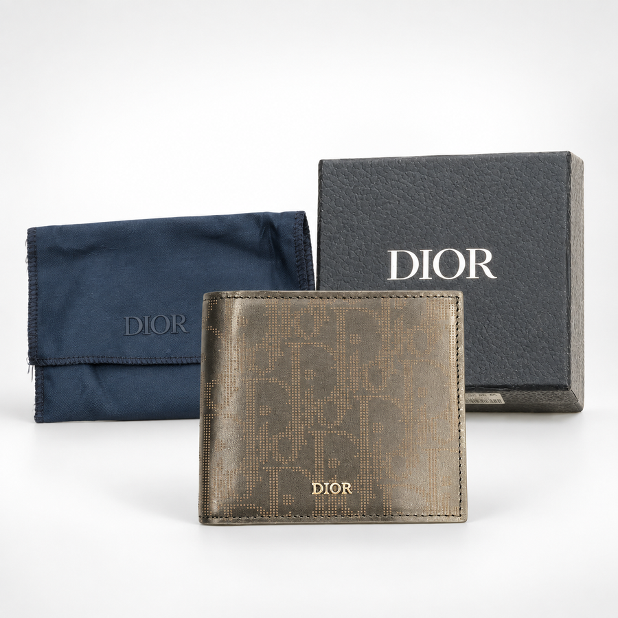 Metallic Taupe Fine Monogram Bifold Wallet - view 4
