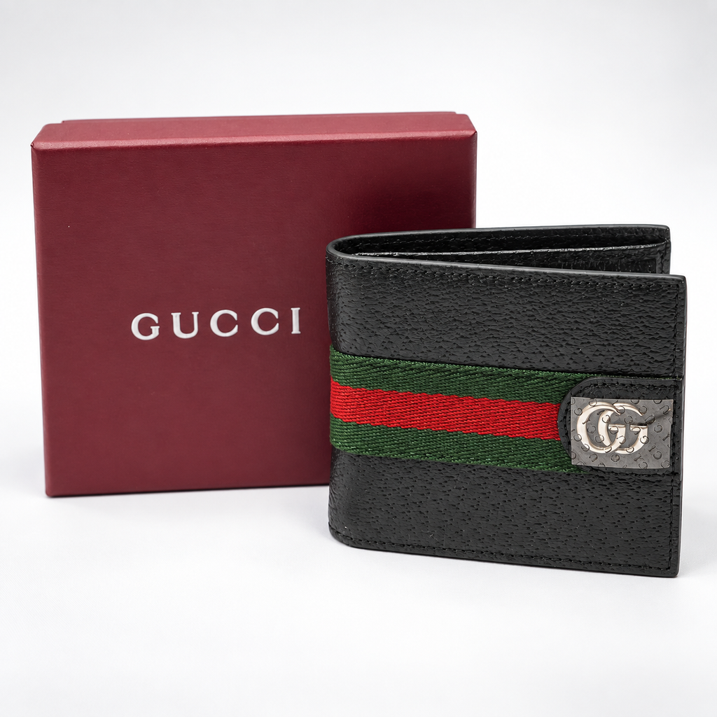 Black Web Stripe Bifold Wallet - view 4