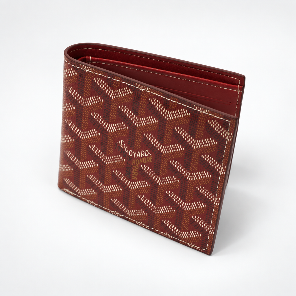 Brown Red Bifold Wallet - view 3
