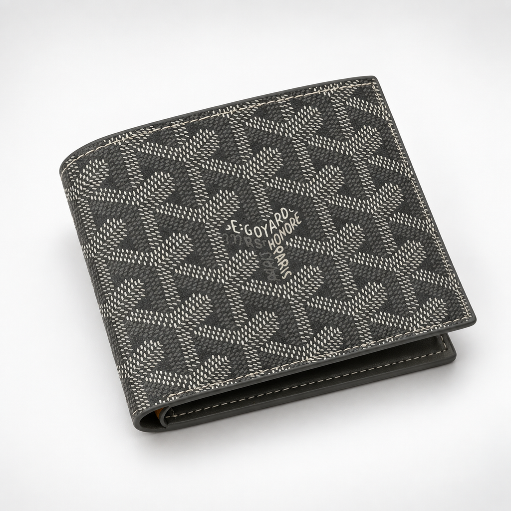 Charcoal White Stitch Bifold Wallet - view 3