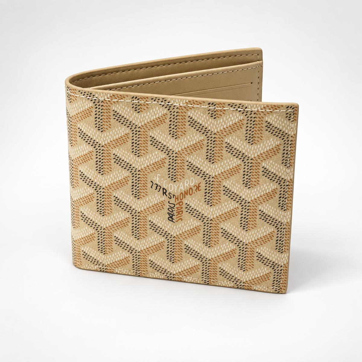 Cream Bifold Wallet - front view