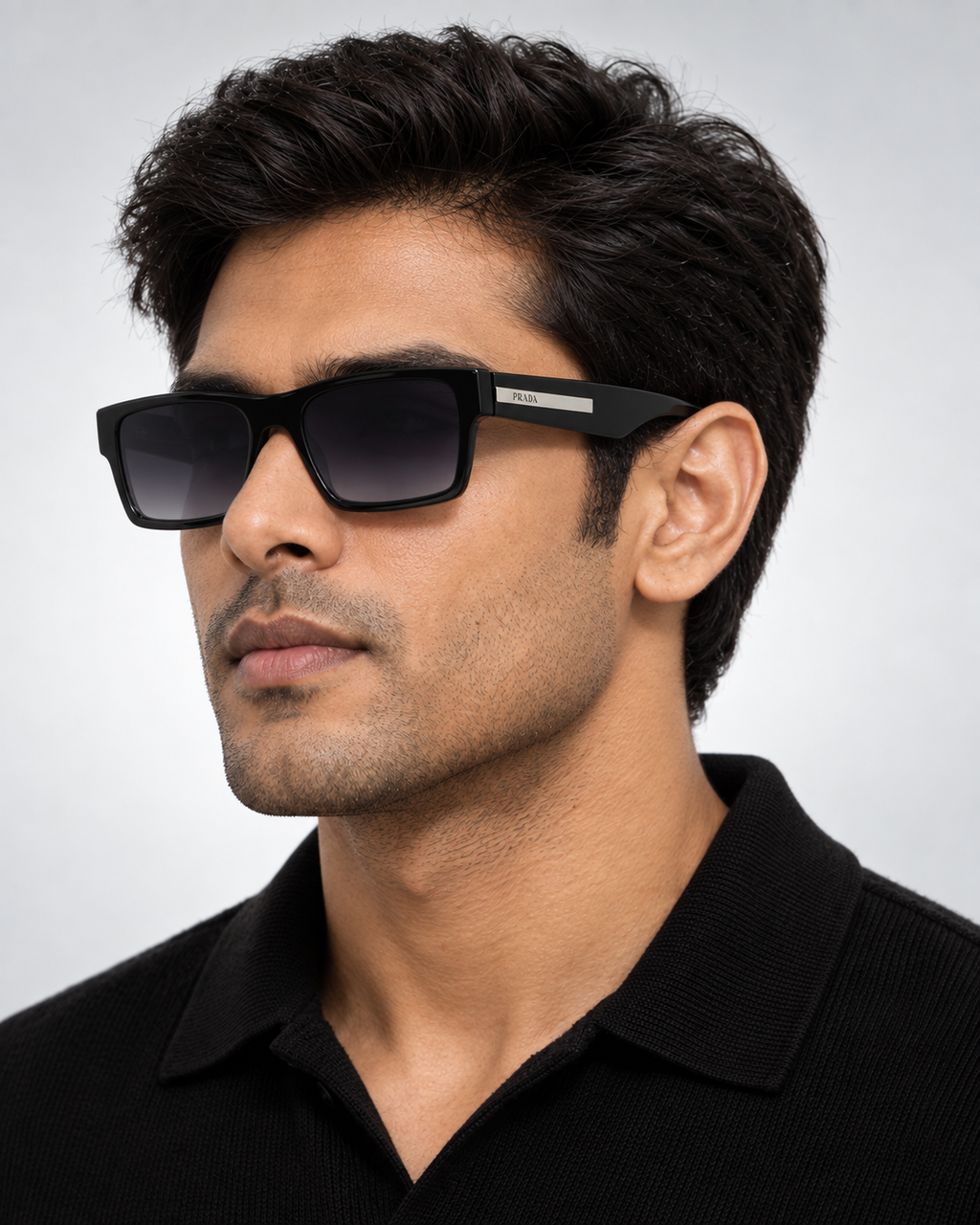 prada sunglasses luxury set — male model side