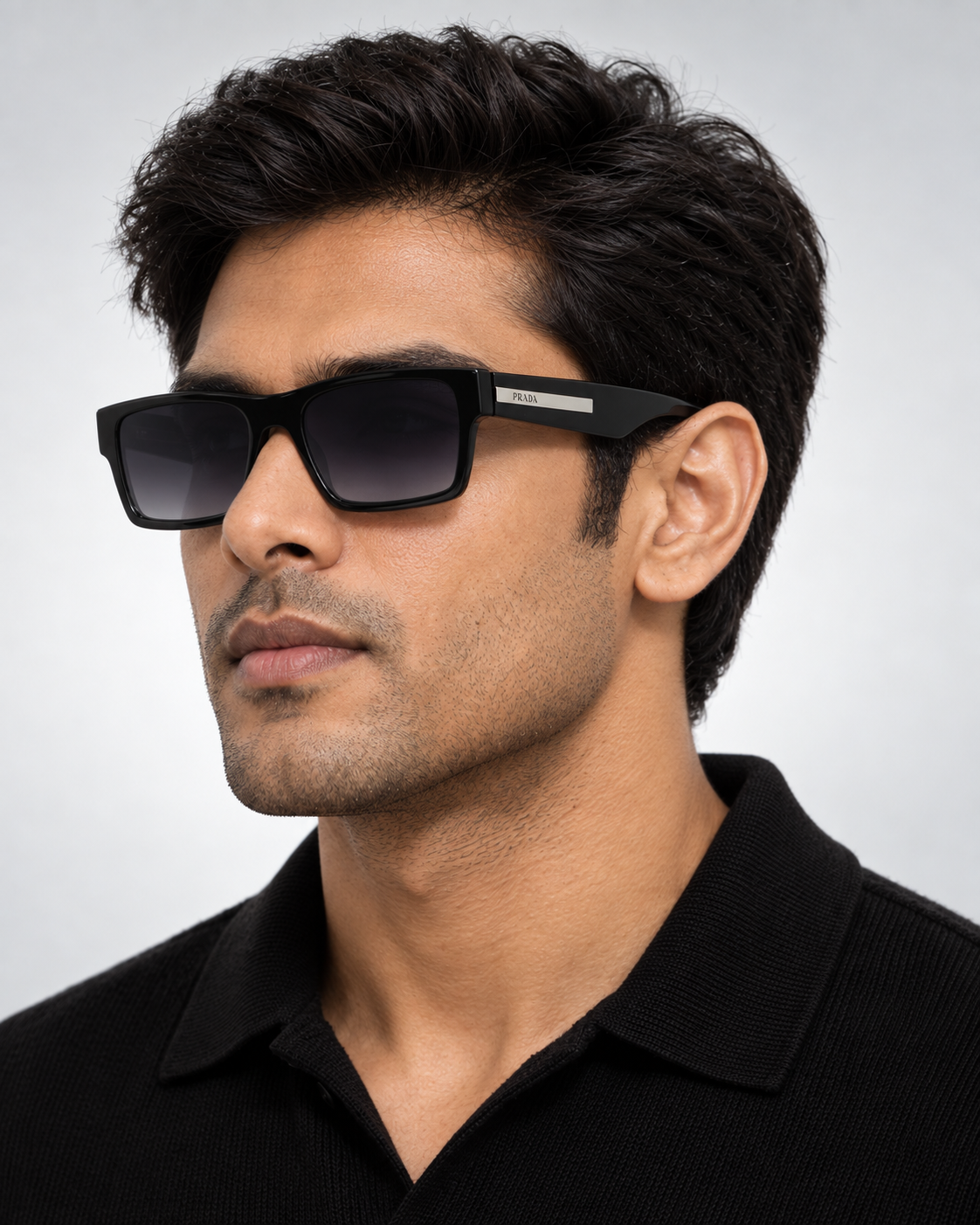 prada sunglasses luxury set — male model side