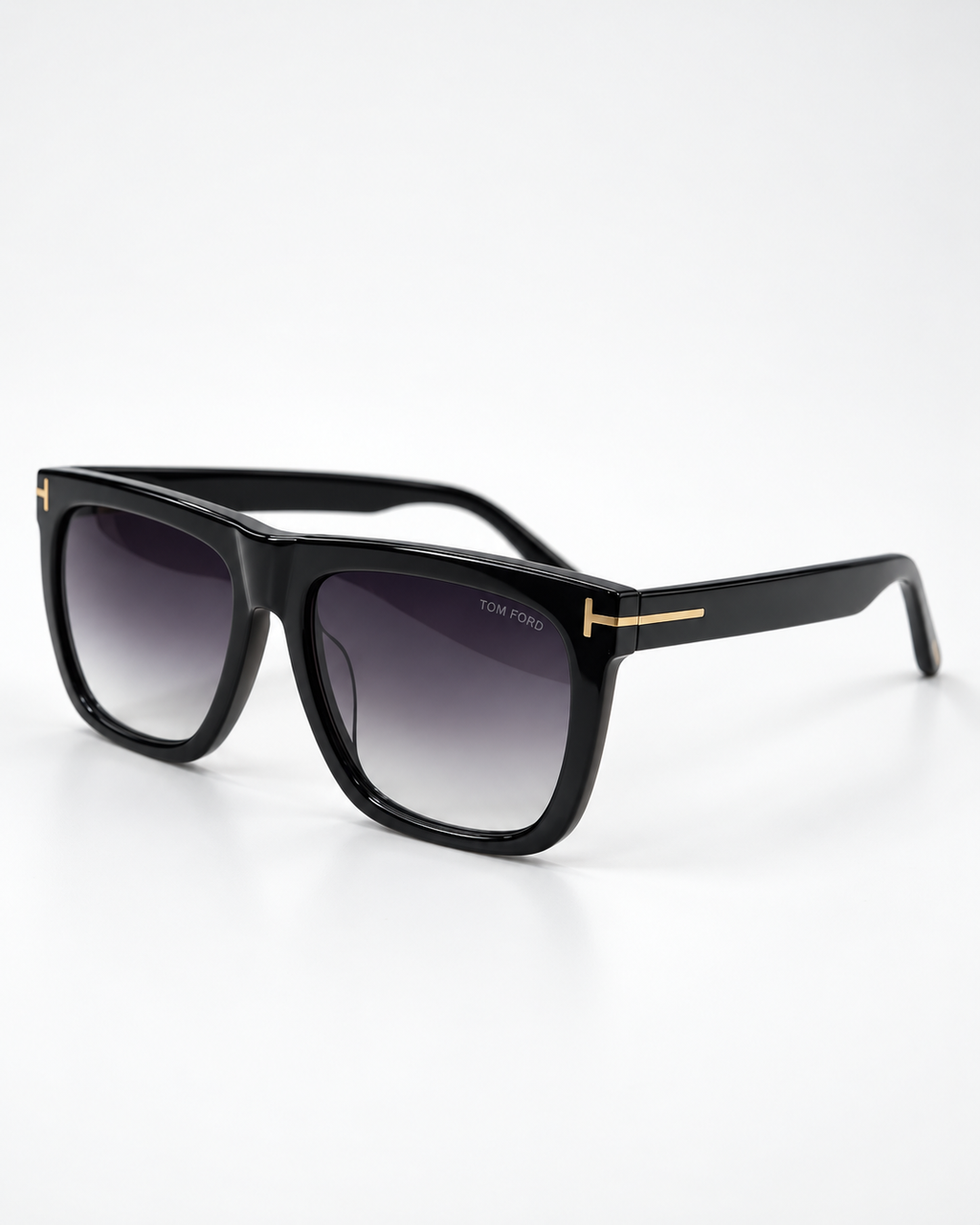 tom ford ft0513 01b gradient square sunglasses — 45 degree product view