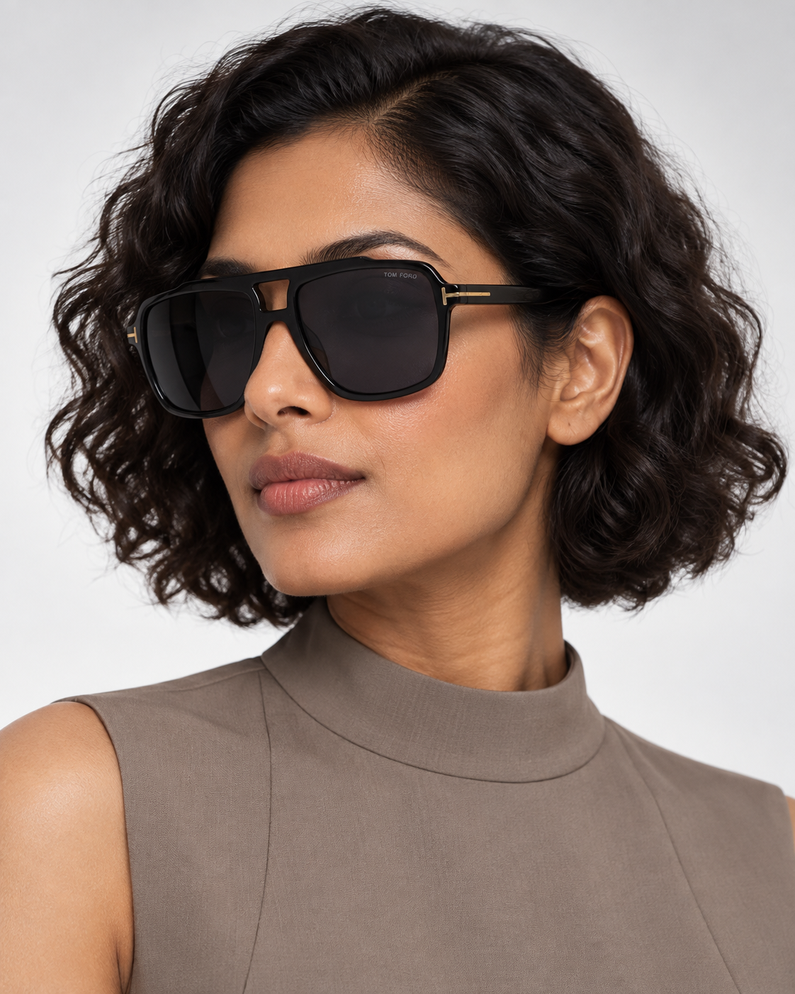 tom ford ft1117 01a navigator sunglasses — female model