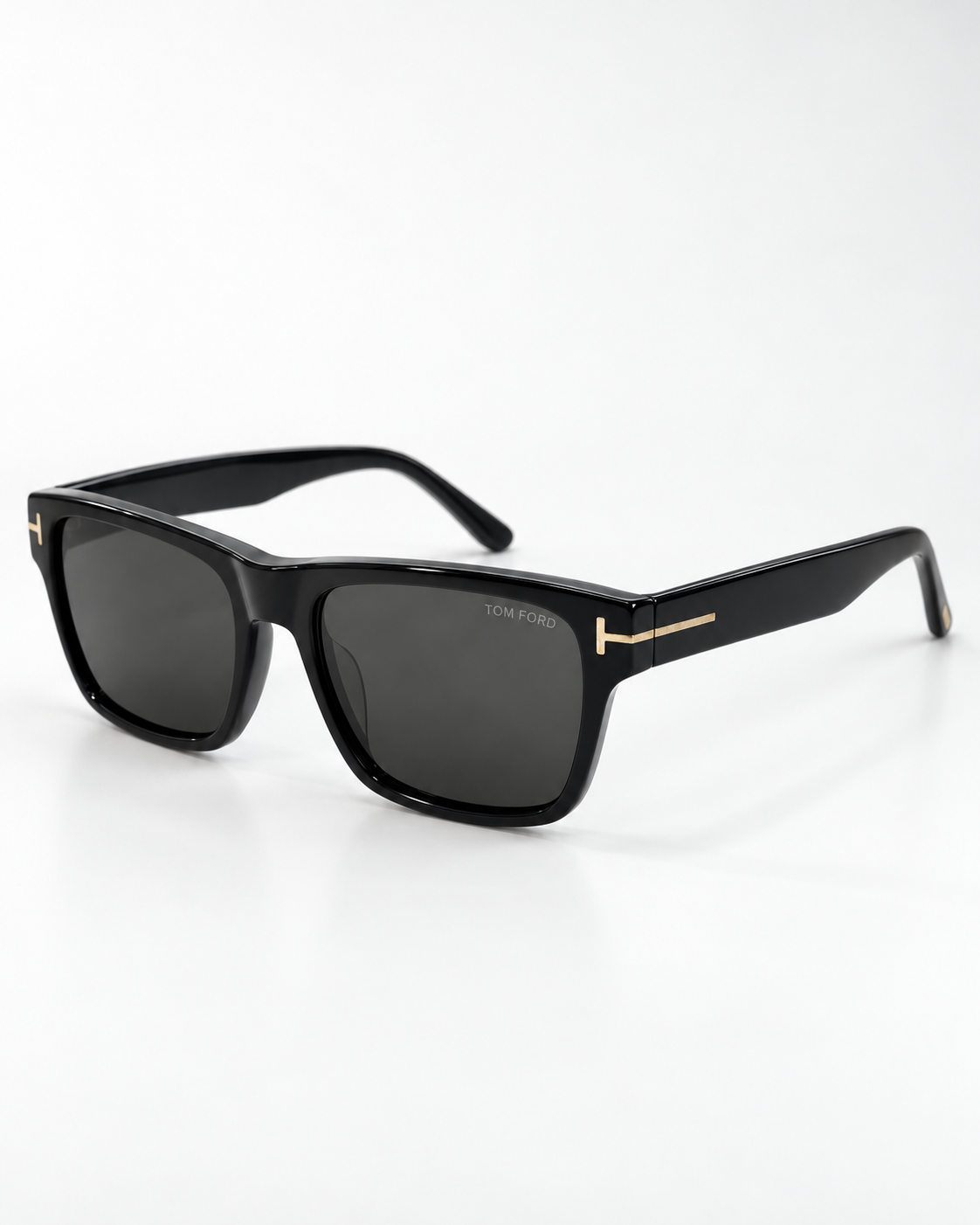 tom ford ft1205 01a square sunglasses — 45 degree product view