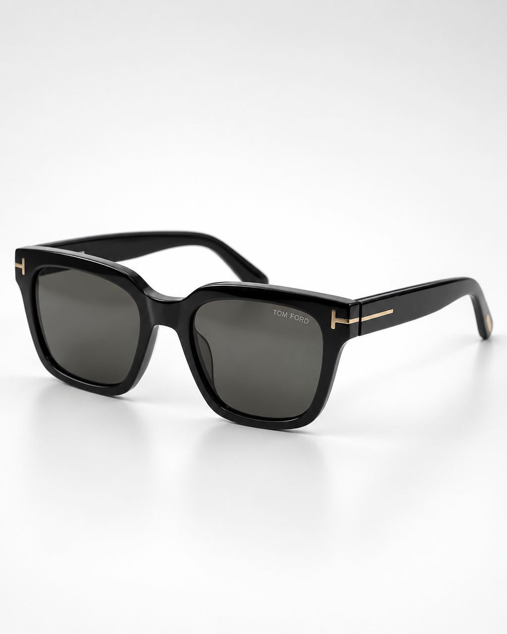 tom ford ft6027 b 001 square sunglasses — 45 degree product view