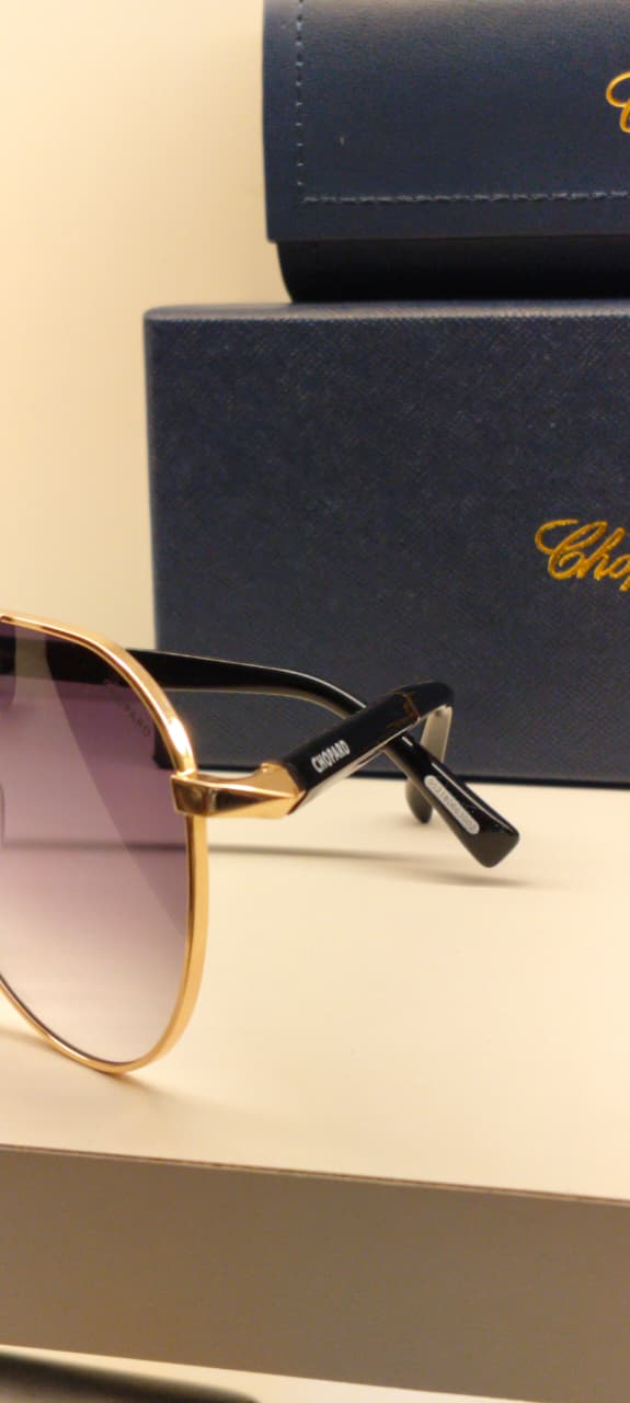 CHPD — Gold Gradient Aviator Sunglasses – Model 1 - actual product photograph 2