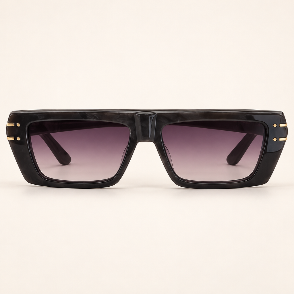 CD — Black Purple Gradient Square Sunglasses – Model 1