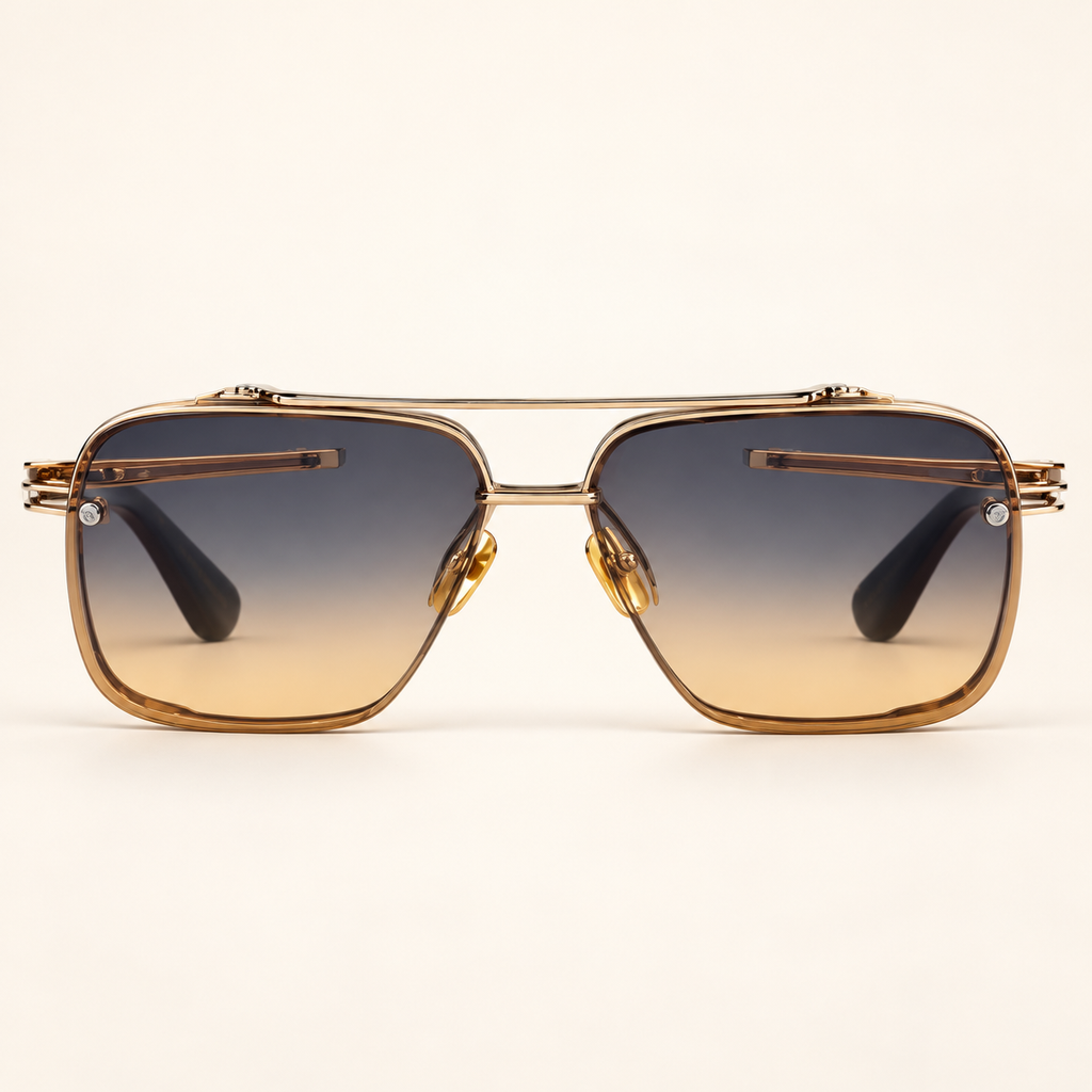 DITA — Gold Smoke Square Sunglasses – Model 1