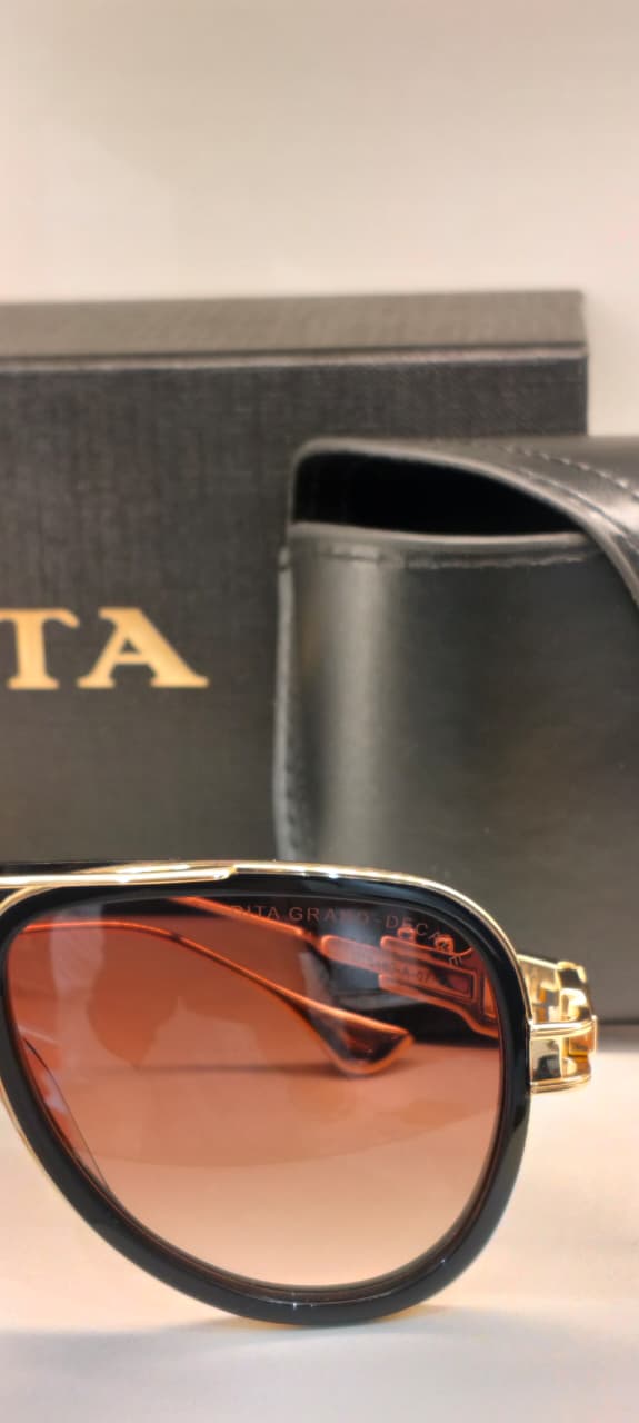 DITA — Black Gold Aviator Sunglasses – Model 3 - actual product photograph 2
