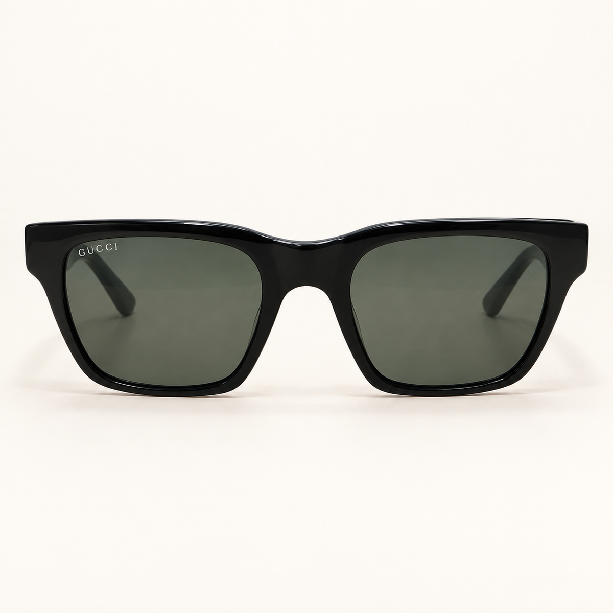 GG — Black Green-Lens Square Sunglasses – Model 3