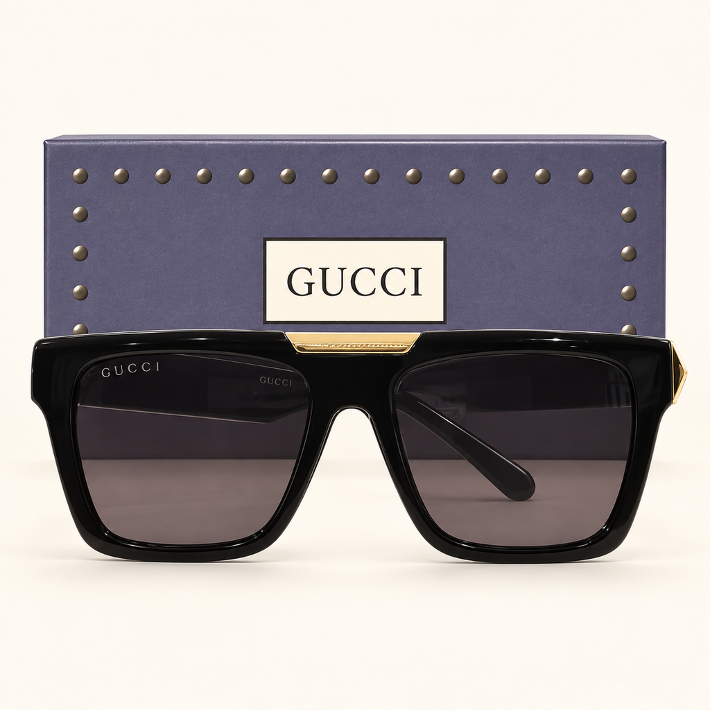 GG — Black Gradient Rectangular Sunglasses – Model 5