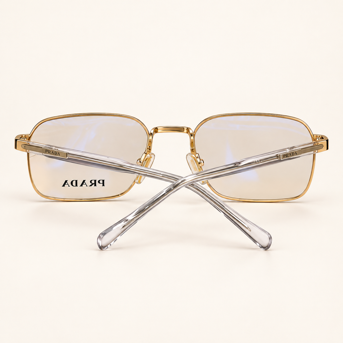 PRD — Gold Gradient Rectangular Sunglasses – Model 2