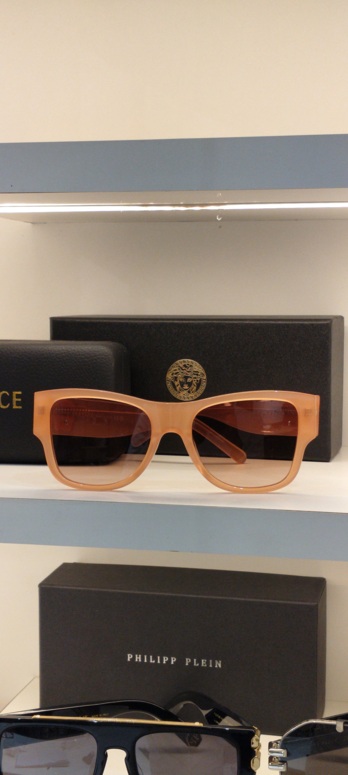 VRSC — Amber Rectangular Sunglasses – Model 2 - actual product 1