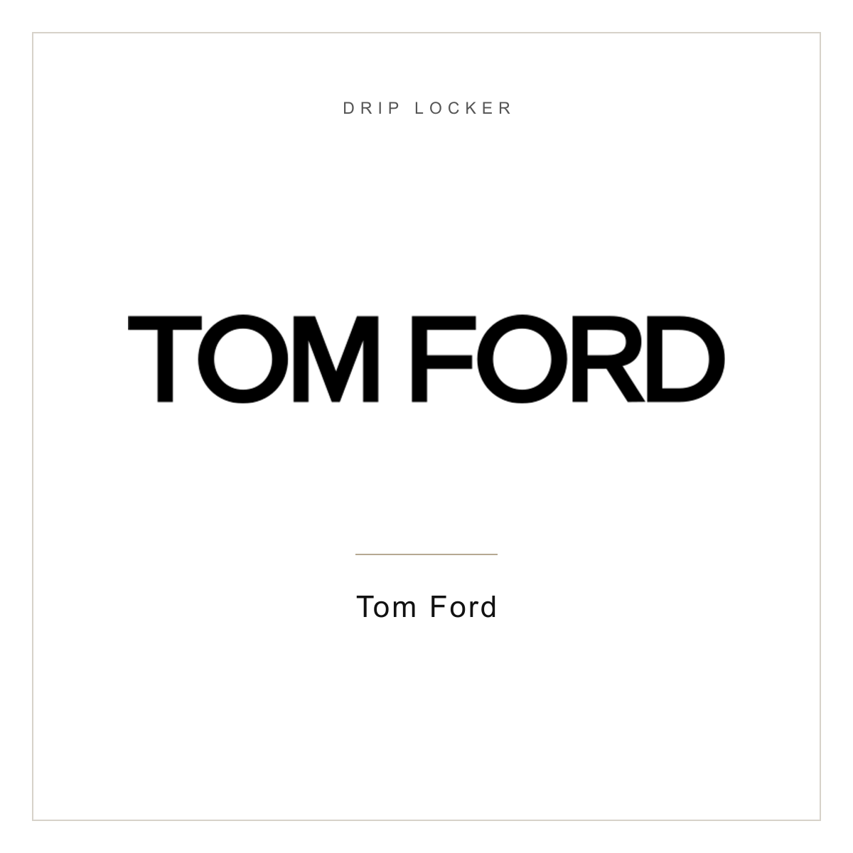 Tom Ford brand card